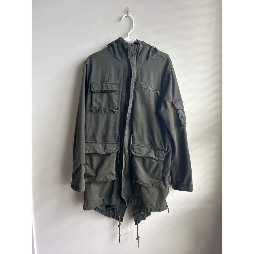 H&M Divided Green Military Fishtail Parka Jacket Type M54 Jacket Mens Medium